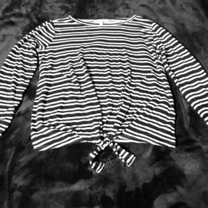 Blue and white striped long sleeve